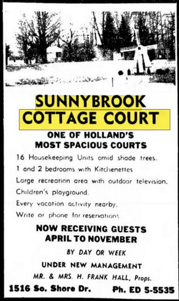 Sunnybrook Cottage Court - May 1965 Ad